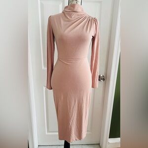 Express Soft Pink Long Sleeve Dress